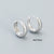 925 Sterling Silver Minimalist Circle Geometric Silver Electroplating Earrings