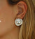 IG Style Round Stainless Steel 18K Gold Plated Earrings