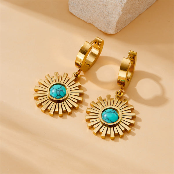 Fashion Irregular Stainless Steel Electroplating Earrings