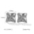 IG Style Quadrilateral Geometric Stainless Steel Electroplating Earrings