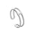 Women IG Style Heart Geometric Titanium Steel Electroplating Rings