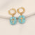 IG Style Cross Stainless Steel Electroplating Earrings