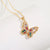 Artsy Women Butterfly Butterfly Zircon Diamond Inlay Necklaces