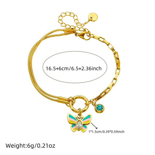 Women Fashion Dragonfly Insect Butterfly Stainless Steel Electroplating Jewelry Sets