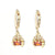 Cute Dolphin Crab Goldfishi Animal Chinese Zodiac Animal Zircon Diamond Inlay Stud Earrings