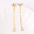 Chain Tassel Geometric Droplet Copper Diamond Inlay Earrings