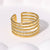 Open Ring Minimalist Stripe Geometric Stainless Steel Electroplating Rings