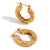 Fashion Circle Geometric Stainless Steel 18K Gold Plated Earrings