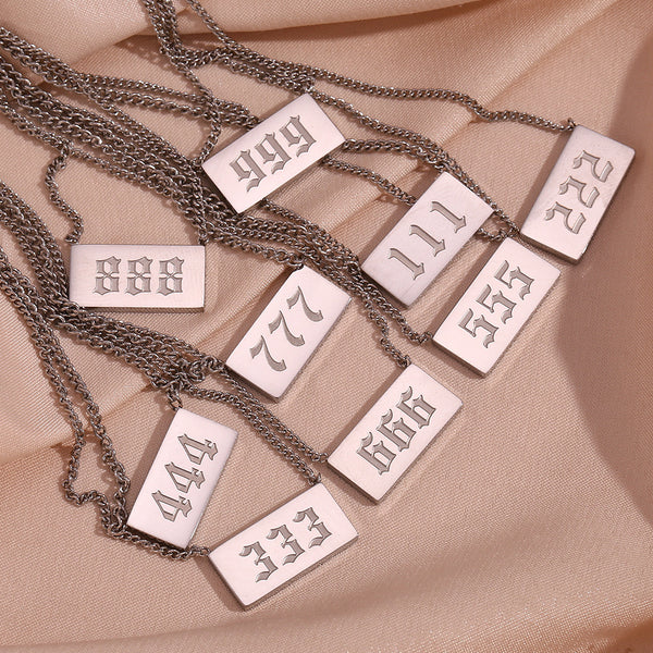 Minimalist Quadrilateral Geometric Stainless Steel Electroplating Necklaces