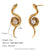 Fashion Stripe Round Geometric Stainless Steel Electroplating Earrings