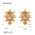 IG Style Pearl Geometric Stainless Steel 18K Gold Plated Earrings