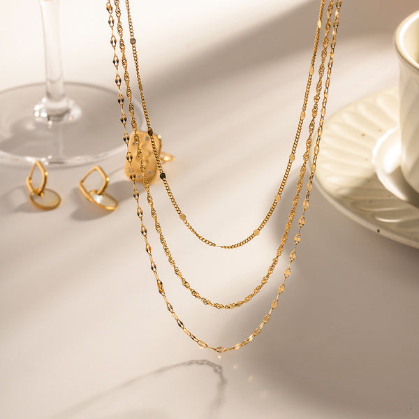 IG Style Chain Stainless Steel 18K Gold Plated Necklaces