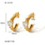 IG Style Irregular Asymmetrical Geometric U-Shape Stainless Steel Electroplating Earrings