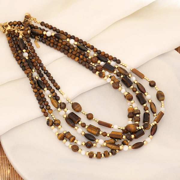 Shell Tiger Eye Handmade Necklaces