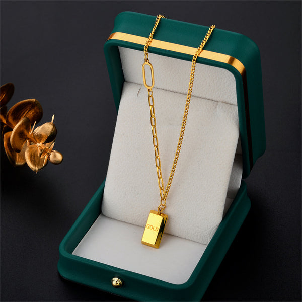 Geometric Titanium Steel 18K Gold Plated Necklaces