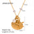 IG Style Shell Stainless Steel 18K Gold Plated Necklaces