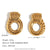 Fashion Circle Geometric Stainless Steel 18K Gold Plated Earrings