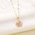 Korean Women Geometric Metal Titanium Steel Diamond Inlay Necklaces