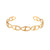 Fashion Ellipse Stainless Steel 18K Gold Plated Bangles