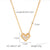 IG Style Chain Heart Geometric Heart Stainless Steel Electroplating Necklaces