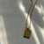 Minimalist Quadrilateral Number Text Letter Stainless Steel 18K Gold Plated Necklaces