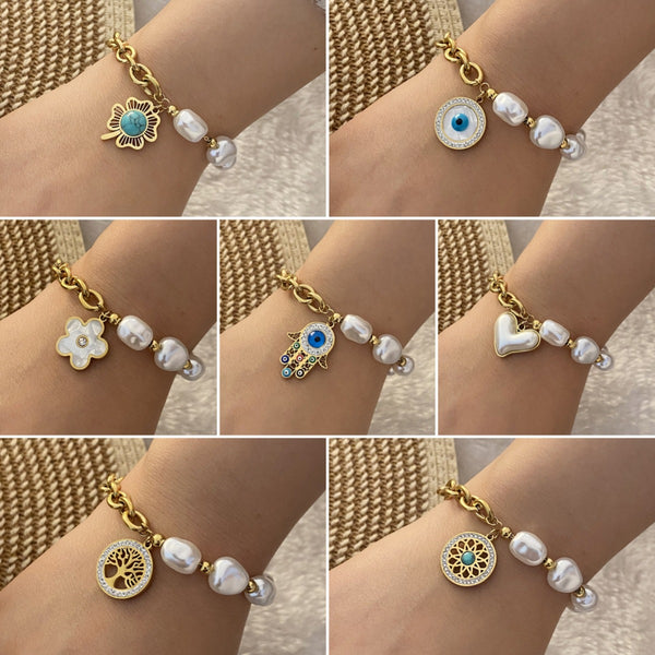 Women Fashion Eye Stainless Steel Electroplating Bracelets