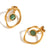 Fashion Circle Geometric Stainless Steel 18K Gold Plated Stud Earrings