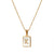 Minimalist Letter Number Text Stainless Steel 18K Gold Plated Necklaces