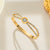 Korean Round Titanium Steel 18K Gold Plated Bangles