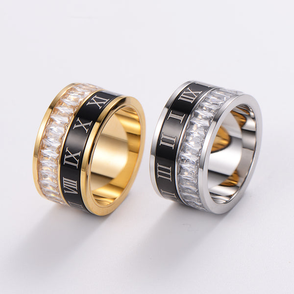 Number Number Text Letter Titanium Steel Electroplating Rings