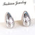 Moderate Luxury Irregular Heart Heart Droplet Copper Diamond Inlay Stud Earrings