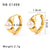 IG Style Irregular Tennis / Diamond Line Geometric Stainless Steel Electroplating Earrings