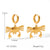 IG Style Starfish Crab Geometric Stainless Steel Electroplating Earrings