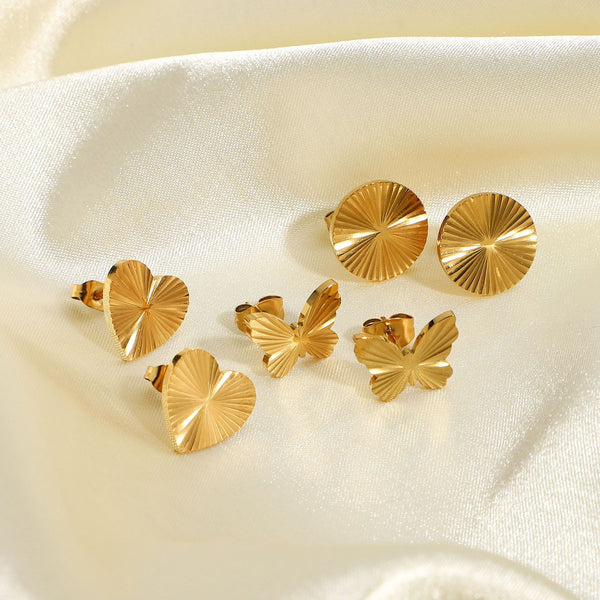 IG Style Stainless Steel 18K Gold Plated Earrings