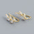 925 Sterling Silver Cute Leaf Leaf Silver Diamond Inlay Stud Earrings