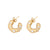 Fashion Irregular Stainless Steel Diamond Inlay Stud Earrings