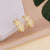 Women Minimalist Butterfly Chinese Zodiac Animal Alloy Electroplating Stud Earrings