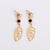 Expressive Mesh Leaf Stainless Steel Electroplating Stud Earrings