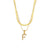 Fashion Letter Number Text Stainless Steel 18K Gold Plated Necklaces