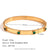 Fashion Quadrilateral Circle Stainless Steel 18K Gold Plated Bangles