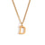 Fashion Letter Number Geometric Text Stainless Steel 18K Gold Plated Necklaces