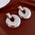 Medieval Flower Animal Rhombus Leaf Geometric Flower Chinese Zodiac Copper Electroplating Earrings