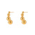 Fashion Round Geometric Stainless Steel 18K Gold Plated Earrings