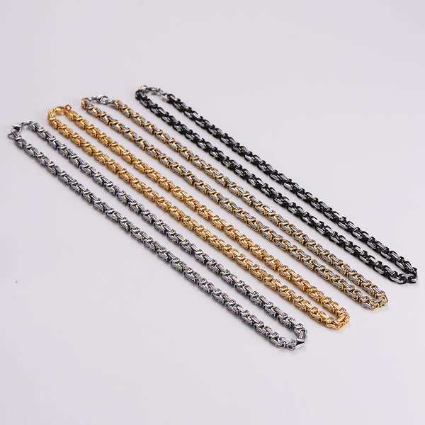 Expressive Stripe Geometric Stainless Steel Electroplating Necklaces