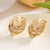 Irregular Geometric Copper Electroplating Stud Earrings