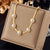 Pearl Geometric Titanium Steel Electroplating Necklaces