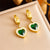 Fashion Heart Stainless Steel Electroplating Earrings