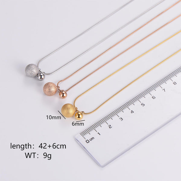 IG Style Stripe Stainless Steel Electroplating Necklaces