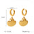 IG Style Starfish Crab Geometric Stainless Steel Electroplating Earrings