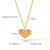 IG Style Heart Geometric Stainless Steel Electroplating Necklaces